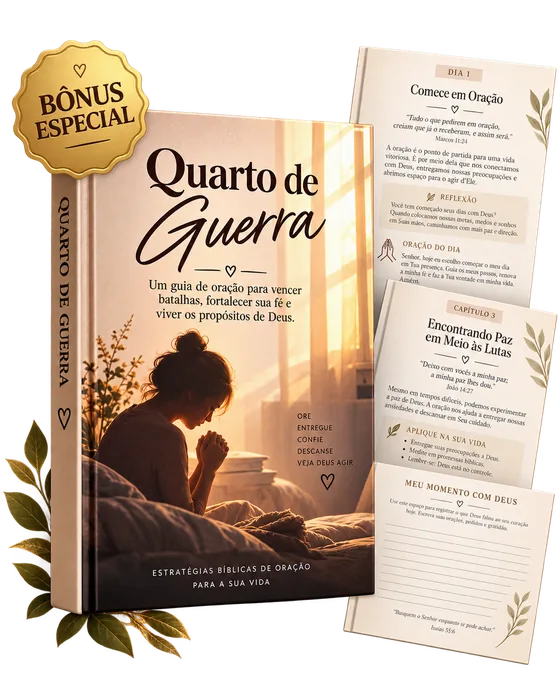 Bônus: Quarto de Guerra, guia de oração com estratégias bíblicas e espaços para pedidos e propósitos